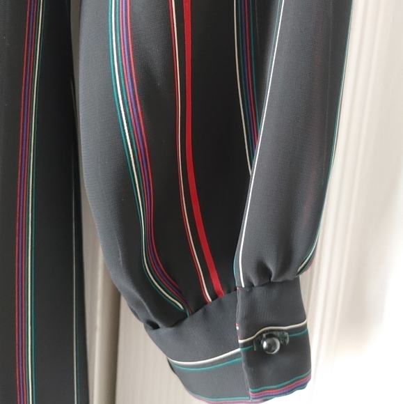 Vintage Striped P u s s y  Cat Dress By Carla Jane - Picture 5 of 11